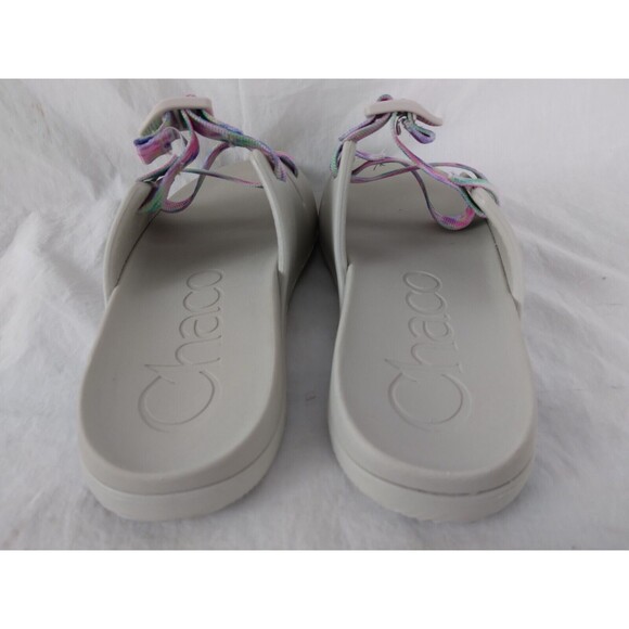 Chaco Chillos Sandals Slides Pink Blue Green Yellow Tye Dye Girls Youth Size 6 - Picture 7 of 9